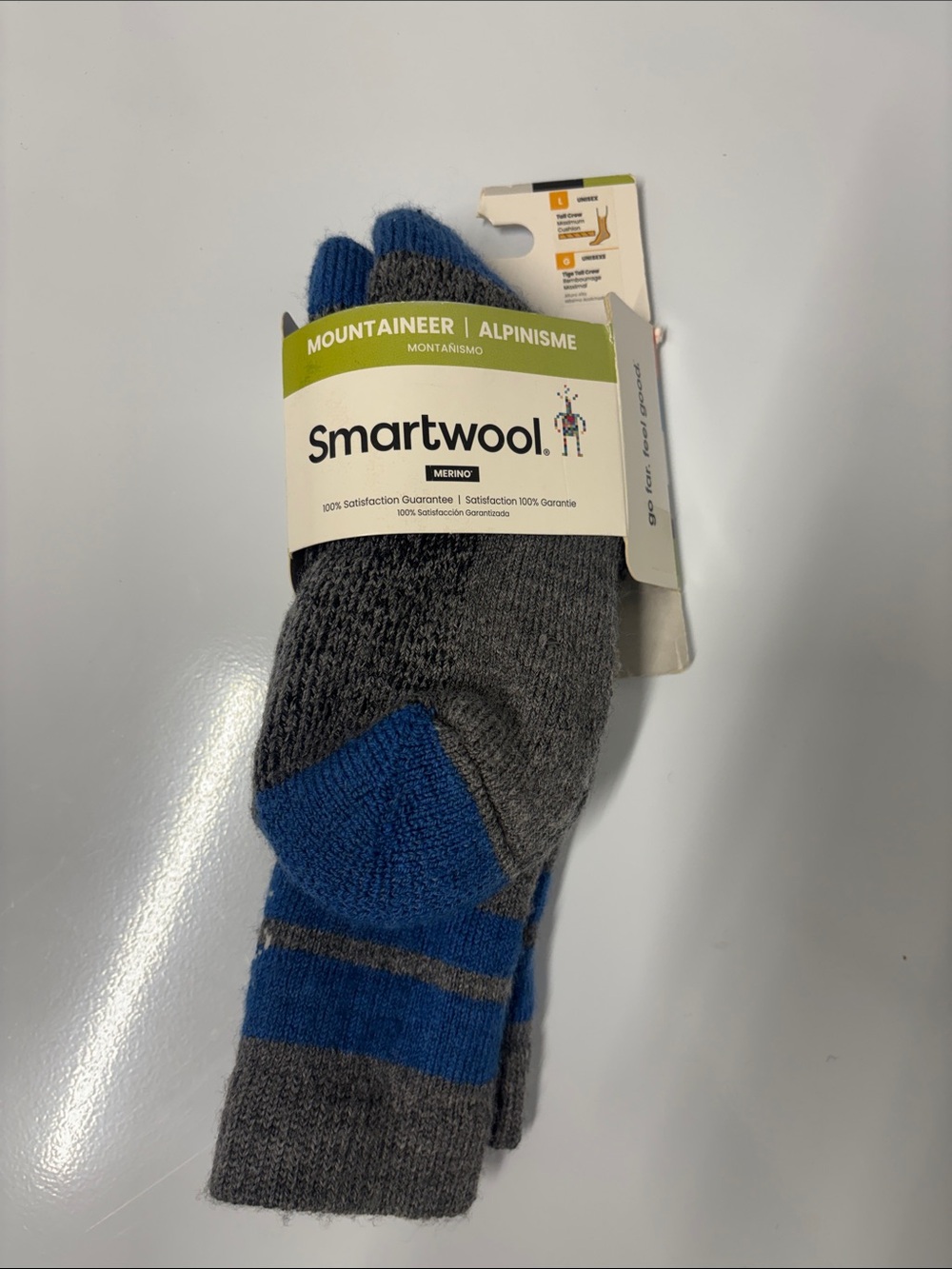 Smartwool Men’s Mountaineer Merino Wool Socks tall crew Max cushion size large